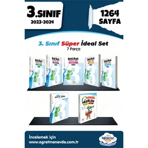 Öğretmen Evde Yayınları 3. Sınıf Süper Ideal Set 7 Parça Yeni