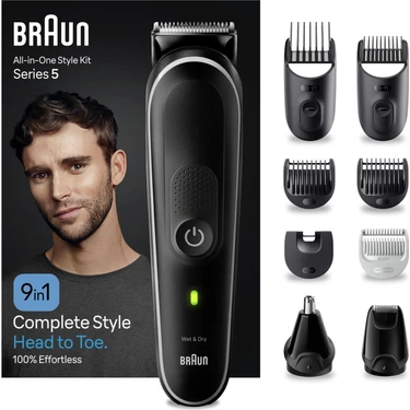 Braun Series 5 MGK5420 Hepsi Bir Arada Şekillendirme Seti, 9’u 1 Arada Erkek Bakım