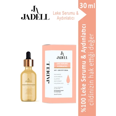 Jadell Aydınlatıcı ve Leke Karşıtı Serum 30 ml – Karma Ciltler için Niacinamide ve Hyaluronik