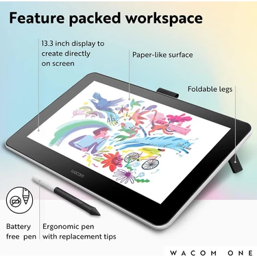 Wacom One 13.3インチ 本体 Wacom One Hd Yaratıcı Kalem Ekranı, Ekranlı Çizim Tableti, Fiyatı