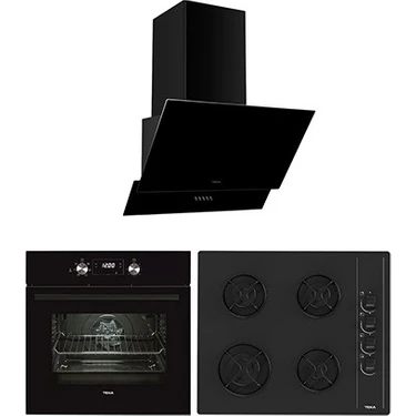 Teka - Chef 5 Ankastre Set - (Hak 625 Bk Fırın + Gbe 64002 Kbc Bk Ocak + Atv 60 Davlumbaz) - Siyah