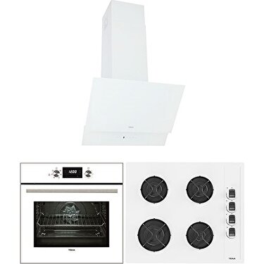 Teka - Chef 6 Ankastre Set - (Hak 625 Wh Fırın + Gbe 64002 Kbc Wh Ocak + Atv 60 Davlumbaz) - Beyaz