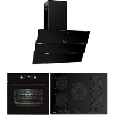 Teka - Chef 10 Ankastre Set - (Hak 629 Bk Fırın + Gbc 75030 Kbc Bk Ocak + Tvt 90 Davlumbaz) - Siyah