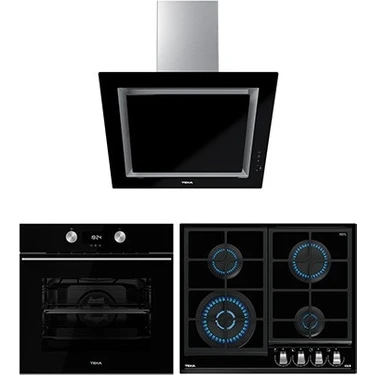 Teka - Urban Black Ankastre Set - (Hlb 8400 Bk Fırın + Gzc 64320 Xbc Bk Ocak + Dlv 68660 Bk