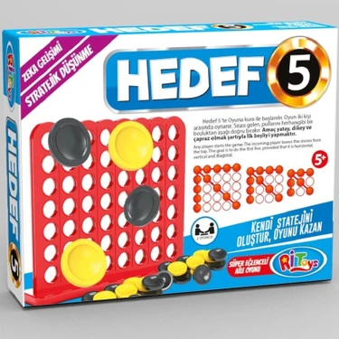 Ritoys Hedef 5 Strateji Oyunu 2 Kişilik Dayanıklı ABS Malzemeden Üretildi, Çocuk ve Yetişkin