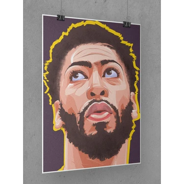 Saturndesign Anthony Davis Poster 45X60CM Nba Basketbol Afiş - Kalın Poster Kağıdı Dijital