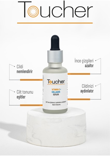 Vitamin C Serum, %2 L-Ascorbic Acid - Aydınlatıcı, Cilt Tonu Eşitleyici, Nemlendirici, Dayanıklılık Artırıcı Formül 30 ml