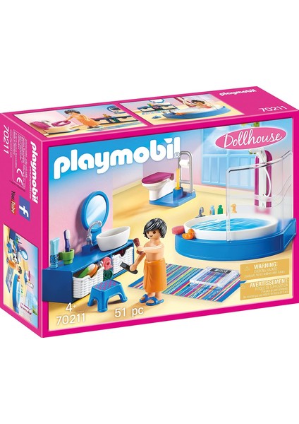 Playmobıl Dollhouse 70211 Banyo, 4 Yaş ve Üstü
