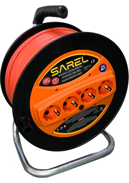Termal Sigortalı 3*2.5 Mm^2 40 mt Makaralı Uzatma Kablosu