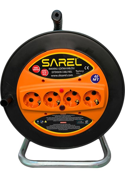 Termal Sigortalı 3*2.5 Mm^2 40 mt Makaralı Uzatma Kablosu