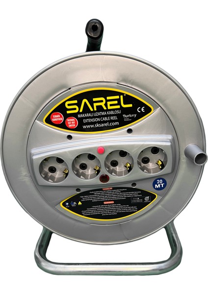Termal Sigortalı 3*2.5 Mm^2 20 mt Makaralı Uzatma Kablosu