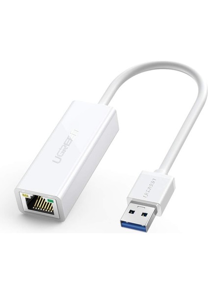 USB 3.0 To RJ45 Gigabit Ethernet Dönüştürücü Adaptör Beyaz