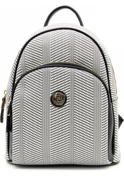 Silver & Polo Siyah Beyaz - Siyah SP1062 Kadın Sırt Çantası