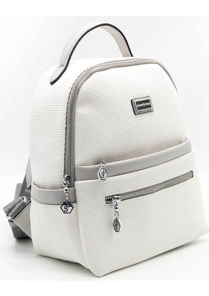 Silver & Polo Beyaz - A.gri SP1061 Kadın Sırt Çantası fiyatları