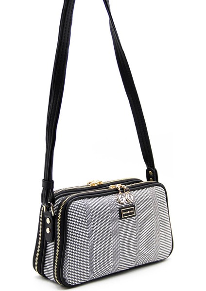 Kadın Çapraz Çanta Siyah Beyaz - Siyah SP899 Silver & Polo modelleri