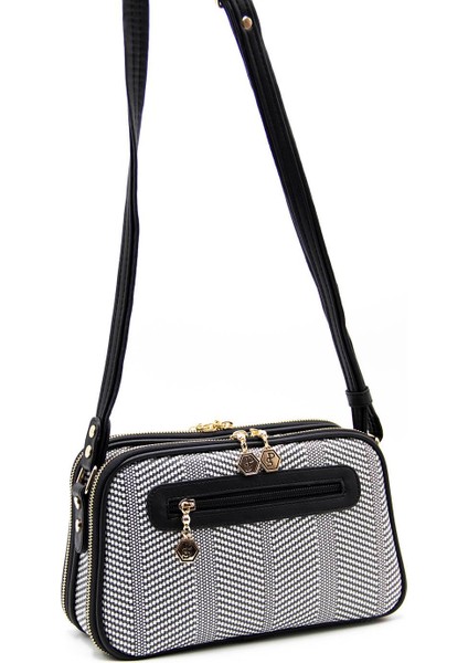 Kadın Çapraz Çanta Siyah Beyaz - Siyah SP899 Silver & Polo indirimleri