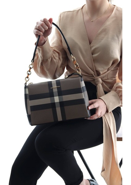 Kadın Çapraz Çanta Kahve - Siyah SP910 Silver & Polo