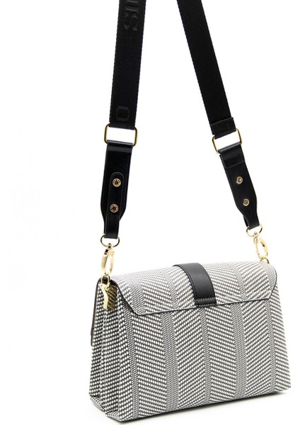 Silver & Polo Siyah Beyaz - Siyah SP1009 Kadın Çapraz Çanta fırsatları