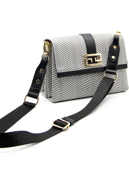 Silver & Polo Siyah Beyaz - Siyah SP1009 Kadın Çapraz Çanta indirimleri