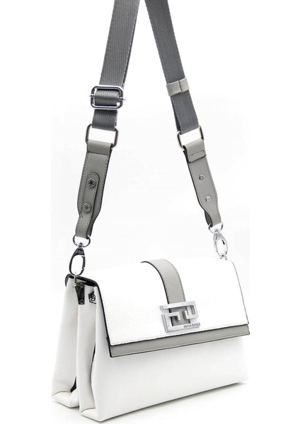 Silver & Polo Beyaz - A.gri SP1009 Kadın Çapraz Çanta fiyatları