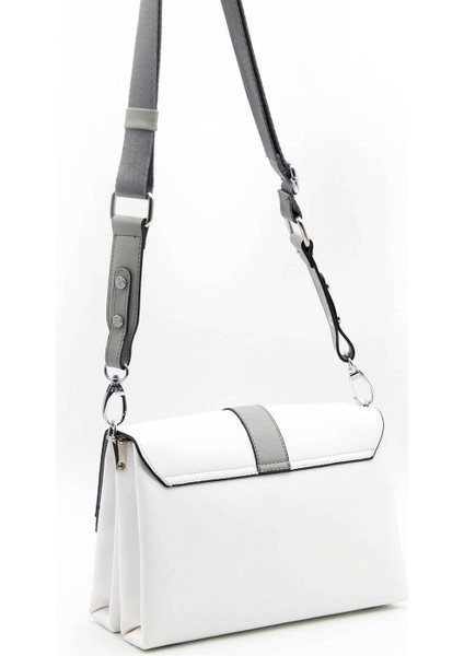 Silver & Polo Beyaz - A.gri SP1009 Kadın Çapraz Çanta fırsatları