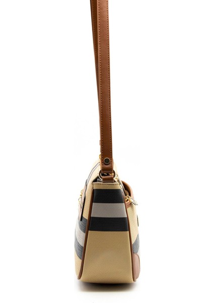 Silver & Polo Bej - Taba SP1060 Kadın Çapraz Çanta fırsatları
