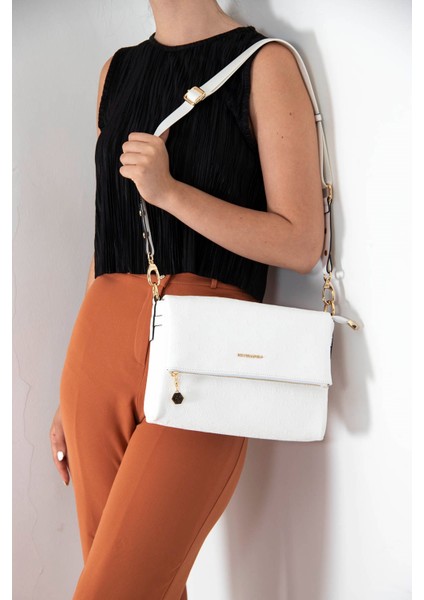 Kadın Çapraz Çanta Beyaz - Beyaz SP963 Silver & Polo