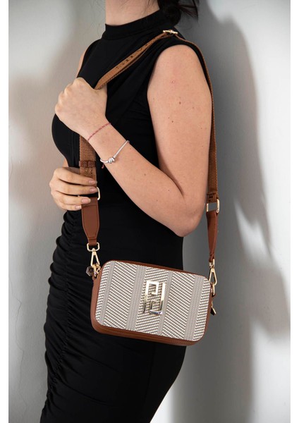 Bej - Taba SP1078 Kadın Çapraz Çanta