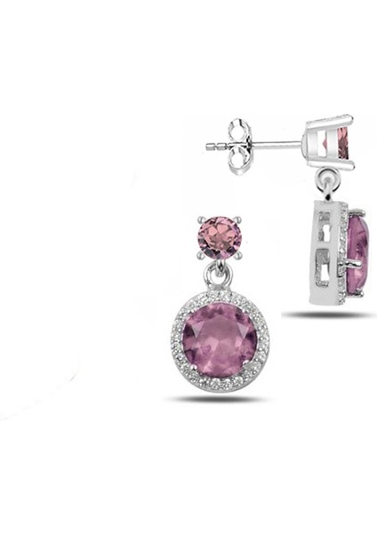 Pembe Taşlı Gümüş Takı Seti modelleri