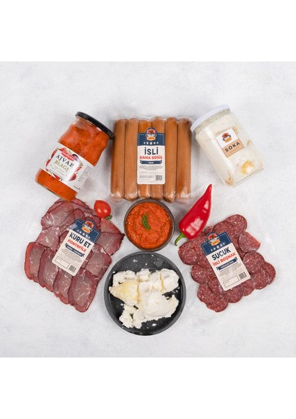 Dedova Kahvaltı Paketi | Soka | Boşnak Sucuk | Kuru Et | İsli Dana Sosis | Ajvar