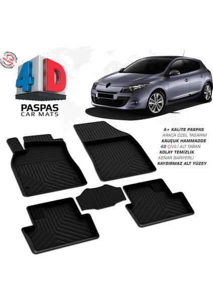 Fa Otomotiv Renault Megane 3 4d Havuzlu Paspas 2008 – 2015 Model