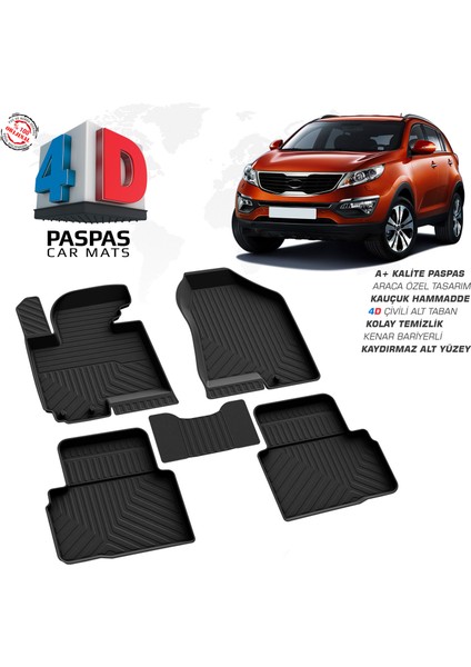 Fa Otomotiv Kia Sportage 4d Havuzlu Paspas 2010 – 2015 Model