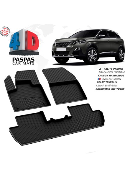 Fa Otomotiv Peugeot 3008 Gt Line 4d Havuzlu Paspas 2016 Model ve Sonrası