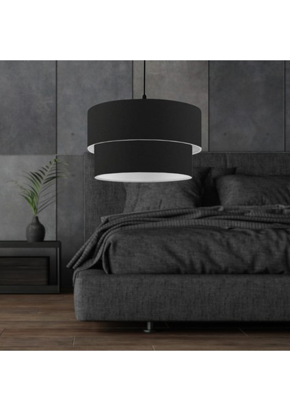 North Home Dark Siyah Kumaş İki Katlı Pasta Avize Yatak Odası Salon Sarkıt fiyatları