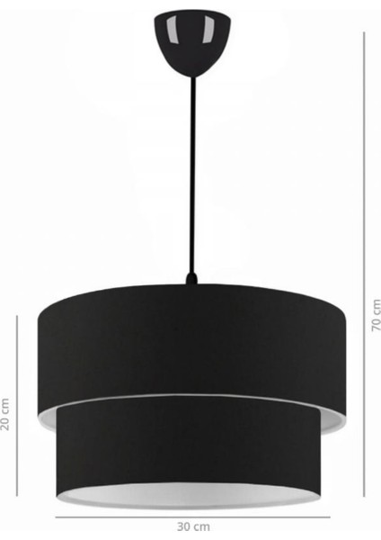North Home Dark Siyah Kumaş İki Katlı Pasta Avize Yatak Odası Salon Sarkıt modelleri