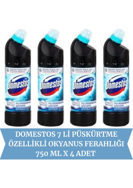 Çamaşır Suyu 693 ml Okyanus Esintisi (693 ml x 4 Adet)