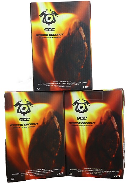 Strong Coconut Nargile Kömürü Hindistan Cevizi (1kg 72 Adet)
