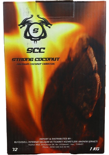 Strong Coconut Nargile Kömürü Hindistan Cevizi (1kg 72 Adet)