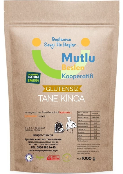 Mutlu Beslen Kooperatifi Tane Kinoa Glutensiz 500 G