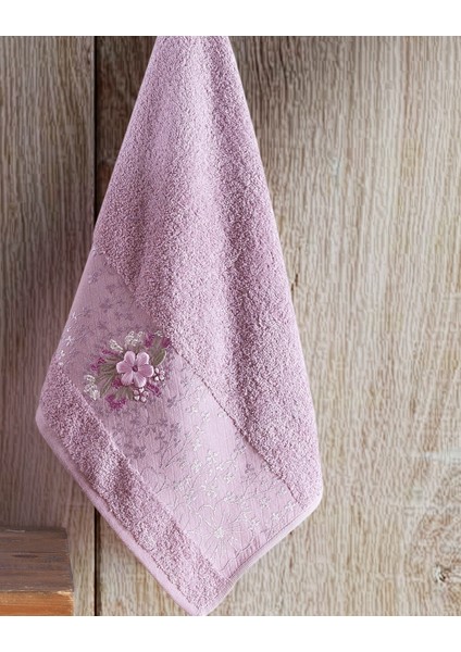 3D Nakışlı Pamuk Havlu El-Yüz Havlusu Yumuşakcık Yüksek Kalite Emici Havlu Seti Banyo Havlusu Seti