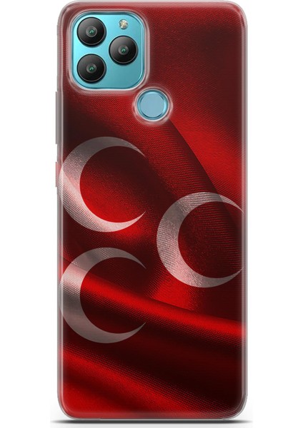 General Mobile Gm 22 Plus Uyumlu Kılıf Hd Baskılı Kılıf - Üç Hilal