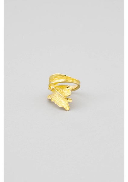 Giza Rüzgarı 18 Ayar Sarı Altın Kaplama Gümüş Yüzük fiyatları