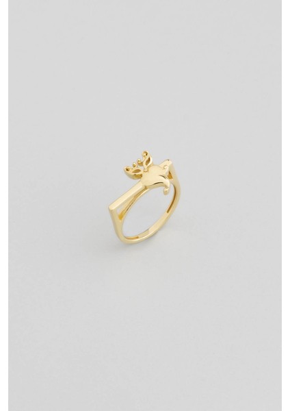 Bilge Tanrıça 18 Ayar Sarı Altın Kaplama Gümüş Uğurlu So Chıc... Baykuş Yüzük