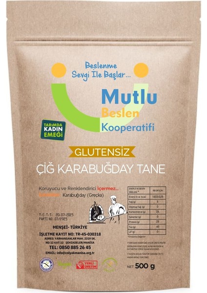 Çiğ Karabuğday Unu Glutensiz 250 G