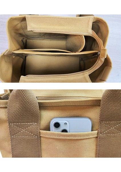 Bayan Fermuarlı Kanvas Çanta Bento Omuz Çantası (Yurt Dışından) modelleri