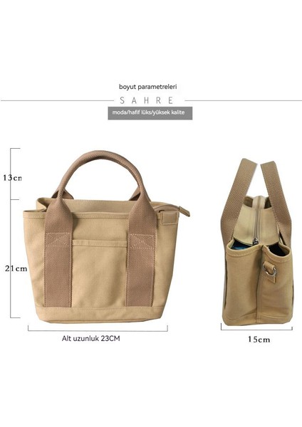Bayan Fermuarlı Kanvas Çanta Bento Omuz Çantası (Yurt Dışından) fırsatları
