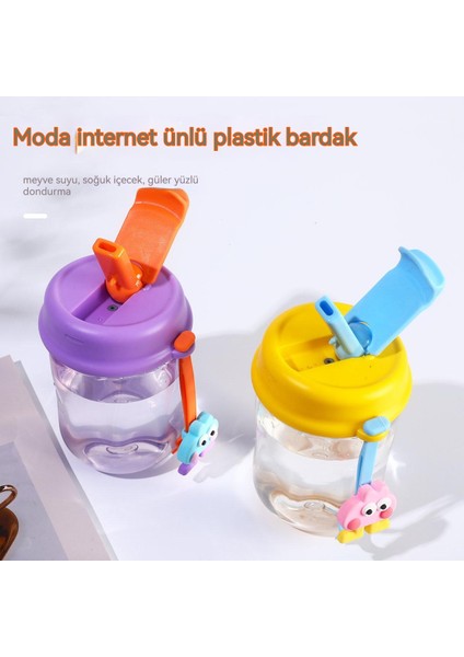500ML Yeni Çocuk Hasır Karikatür Sevimli Su Bardağı (Yurt Dışından) fırsatları