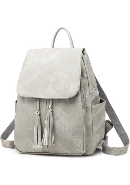 Büyük Kapasiteli, Dolgulu Denim Sırt Çantası (Yurt Dışından)