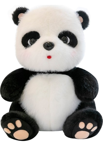 35CM Oturan Kız Panda Peluş Oyuncak Bebek (Yurt Dışından)