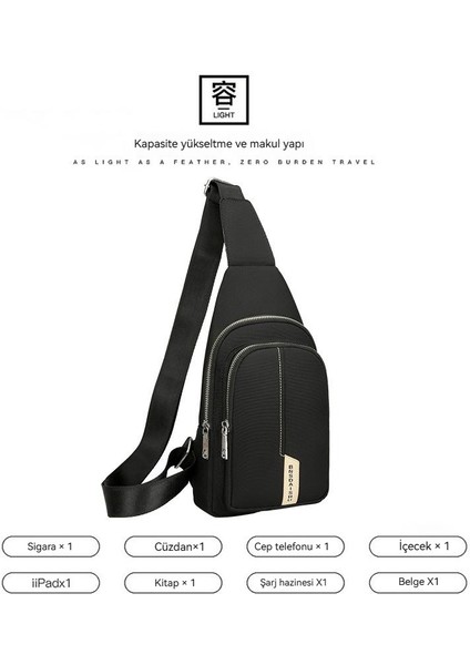 Yeni Erkek Sade Düz Renk Göğüs Çantası (Yurt Dışından) modelleri